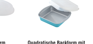 PC Quadratische Backform mit Deckel 20 cm
