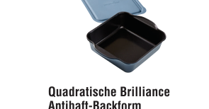 PC Quadratische Brilliance Antihaft-Backform mit Deckel