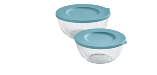 PC Glas-Rührschüssel-Set