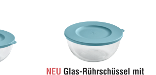 PC Glas-Rührschüssel mit Deckel 3,8 Liter