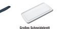 PC Großes Schneidebrett mit Saftrillen